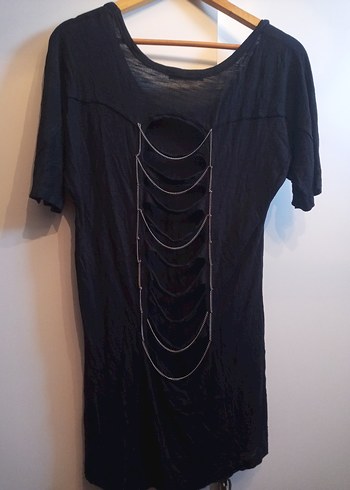 Zincir Detaylı Siyah Gotik Kadın bikini üstü - Görsel 5