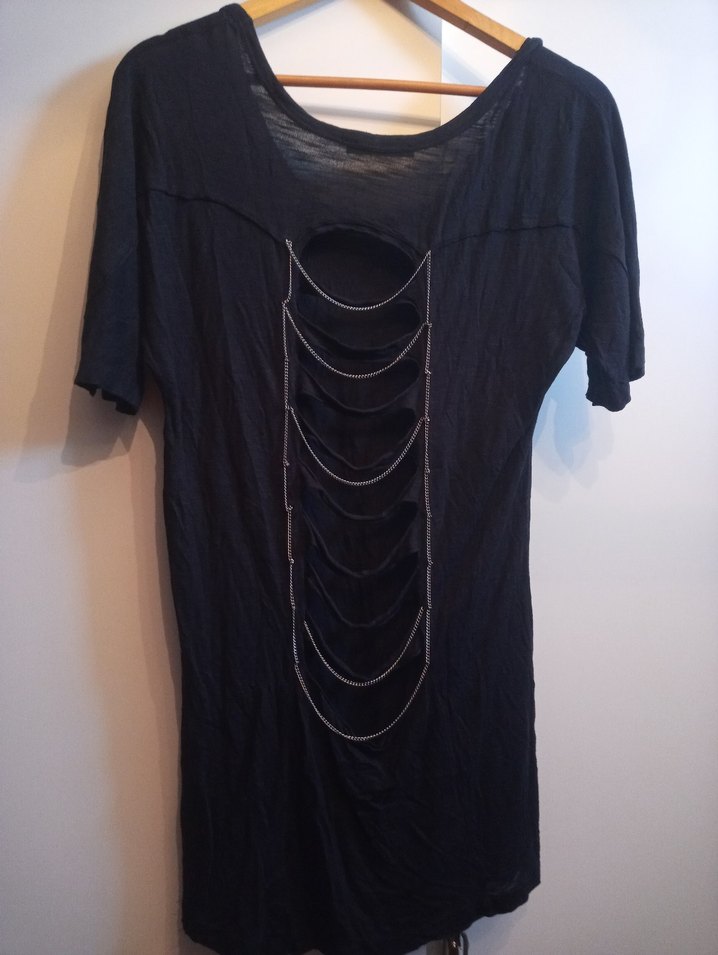 Zincir Detaylı Siyah Gotik Kadın bikini üstü - Görsel 5