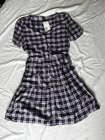 H&M hm ekose elbise
