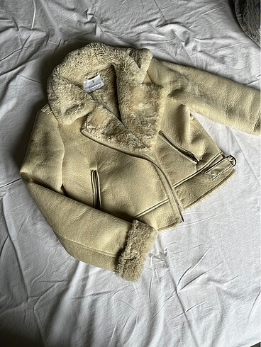 xs Beden camel Renk Stradivarius biker ceket