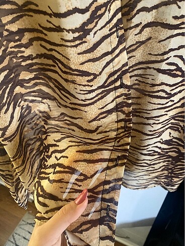 Roberto Bravo Vintage zebra desenli tül gömlek