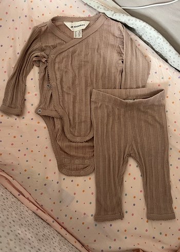 Bej Örgü Bebek Çıtçıtlı Body - Görsel 3