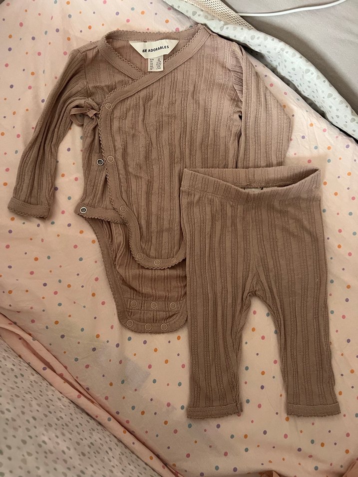 Bej Örgü Bebek Çıtçıtlı Body - Görsel 3