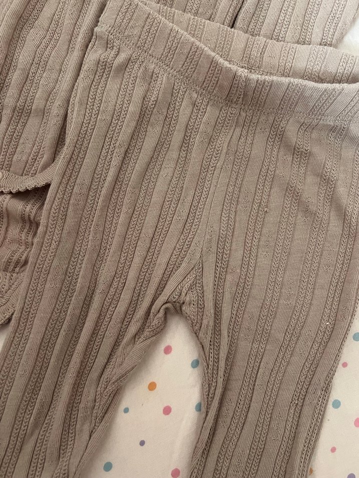 Bej Örgü Bebek Çıtçıtlı Body - Görsel 5