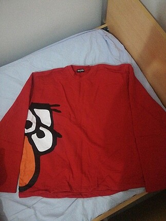 Penguen şardonlu kırmızı sweat