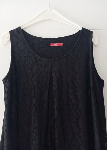 Siyah Dantel Midi Kadın Elbise - Görsel 2