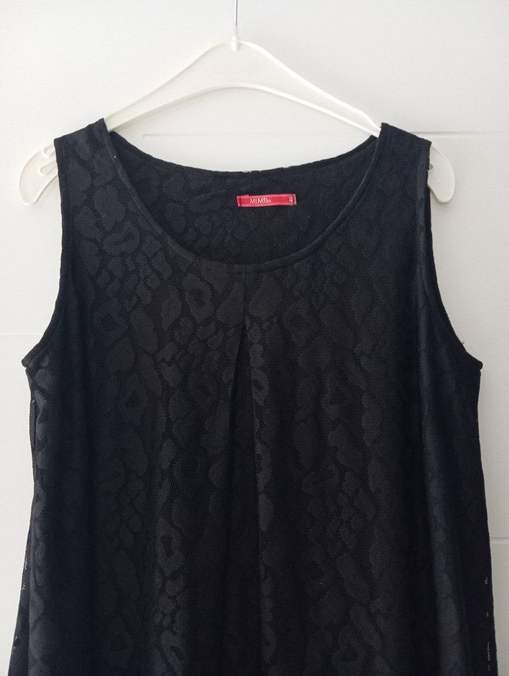 Siyah Dantel Midi Kadın Elbise - Görsel 2