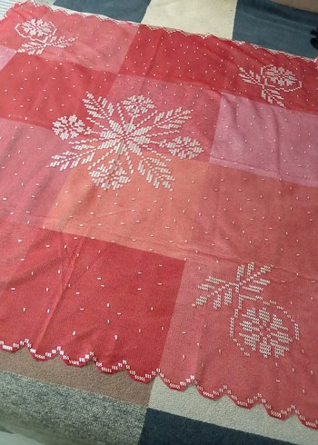 Kırmızı Tel Kırma Kına Örtüsü ve Yeşil Damat Örtüsü Eldiveni - Görsel 5