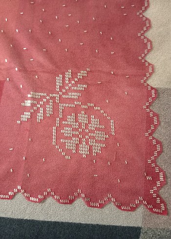 Kırmızı Tel Kırma Kına Örtüsü ve Yeşil Damat Örtüsü Eldiveni - Görsel 3