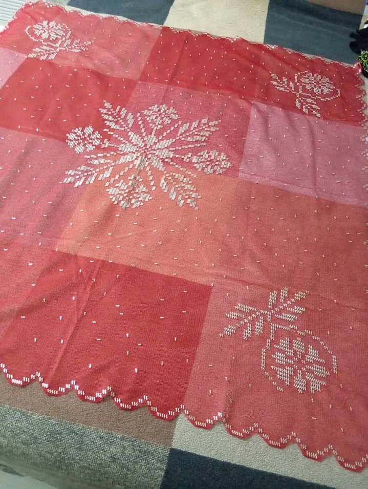 Kırmızı Tel Kırma Kına Örtüsü ve Yeşil Damat Örtüsü Eldiveni - Görsel 5