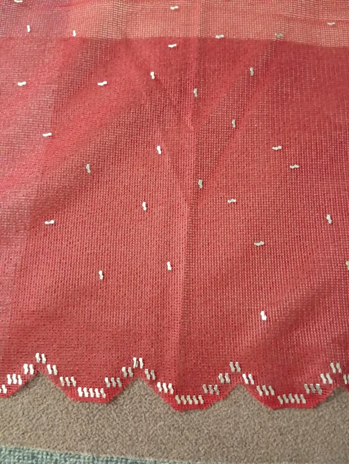 Kırmızı Tel Kırma Kına Örtüsü ve Yeşil Damat Örtüsü Eldiveni - Görsel 4