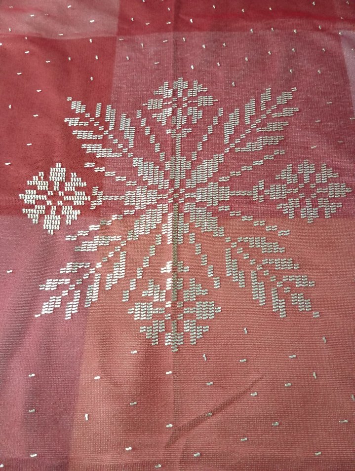 Kırmızı Tel Kırma Kına Örtüsü ve Yeşil Damat Örtüsü Eldiveni - Görsel 2