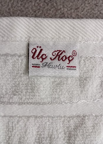 Nakışlı Beyaz Havlu - Görsel 3