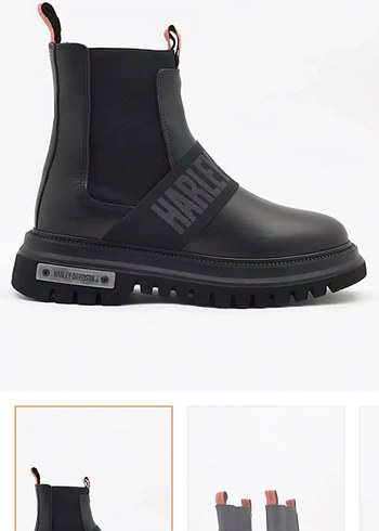 36 Beden Siyah Harley Biker Platform Kadın Bot