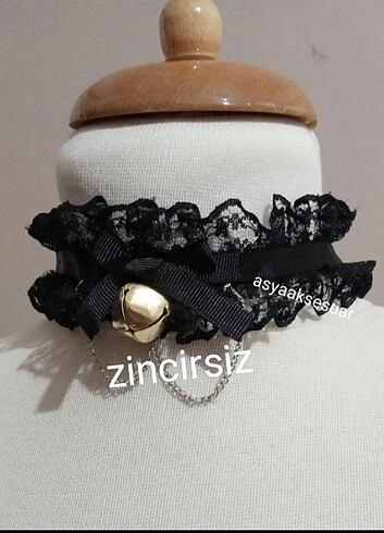 Diğer Choker siyah neko zilli