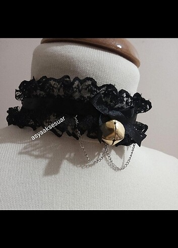  Beden Choker siyah neko zilli