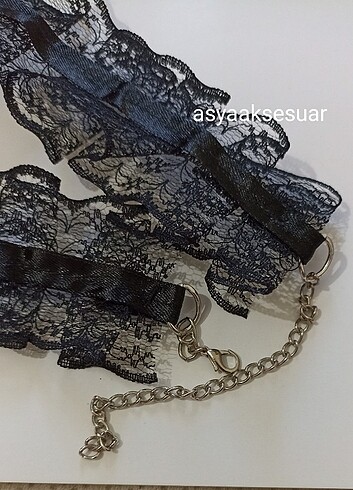  Beden siyah Renk Choker siyah neko zilli