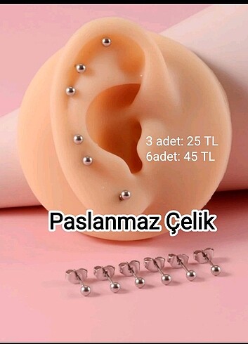 Paslanmaz çelik top küpe 