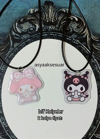 Bff kuromi melody melodi kolyeler sanrio