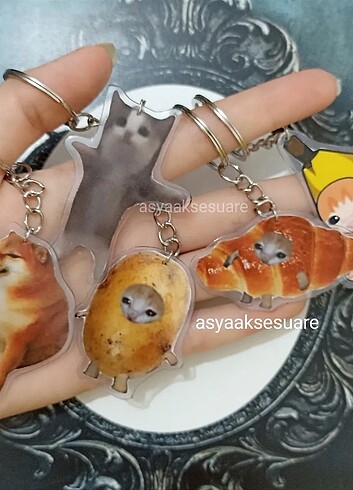 Beden çeşitli Renk İnce plastik anahtarlıklar adet fiyatı muz kedi kediler