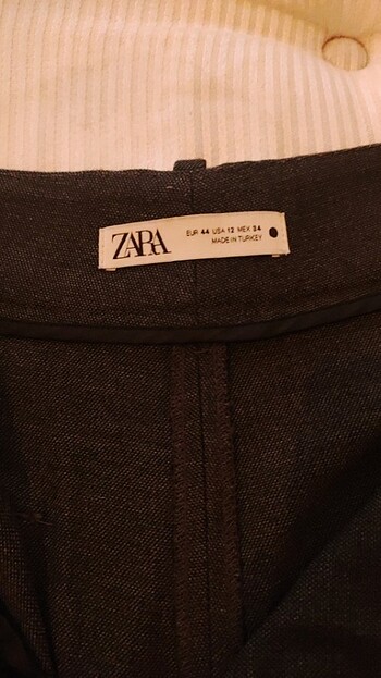 44 Beden Zara Gri Kumaş Pantolon