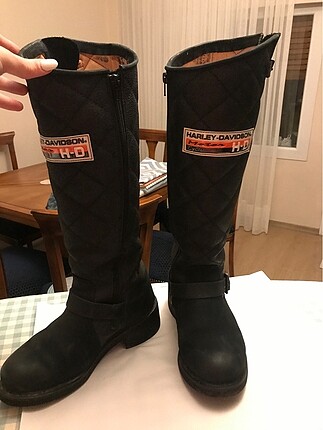 Harley Davidson Siyah Kadın Cizme