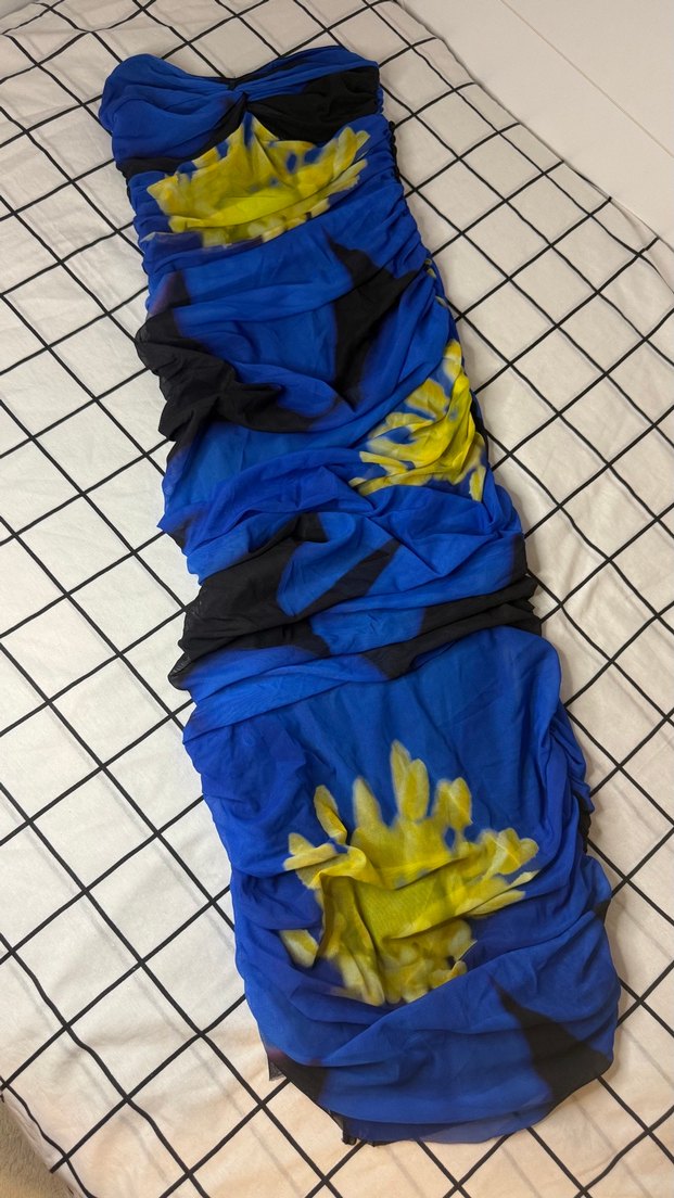 Zara Straplez Midi Elbise - Görsel 3