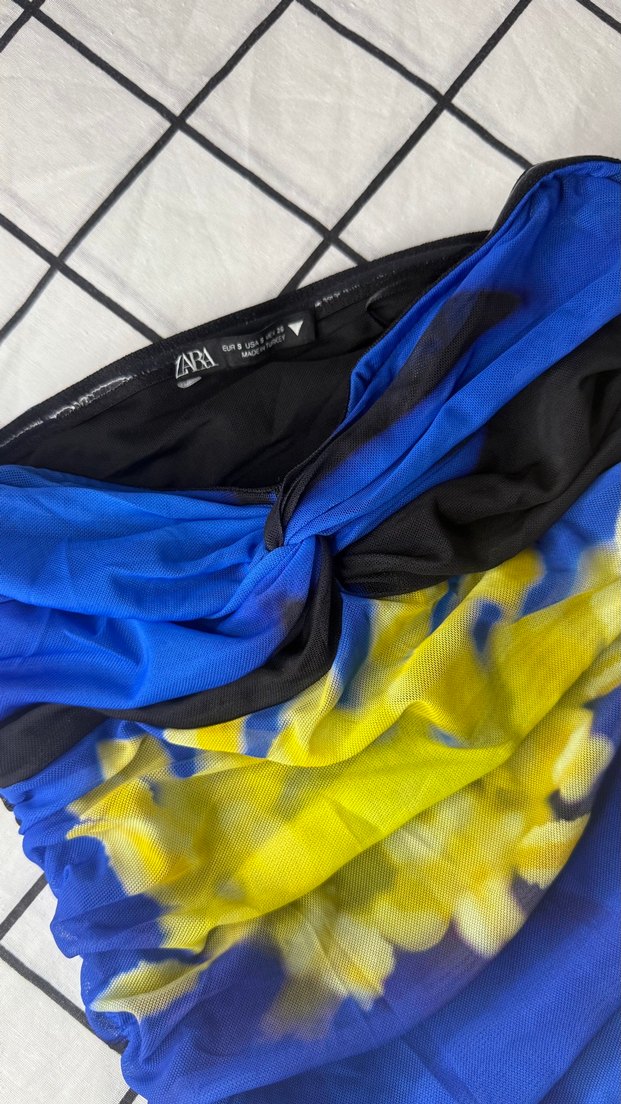 Zara Straplez Midi Elbise - Görsel 2