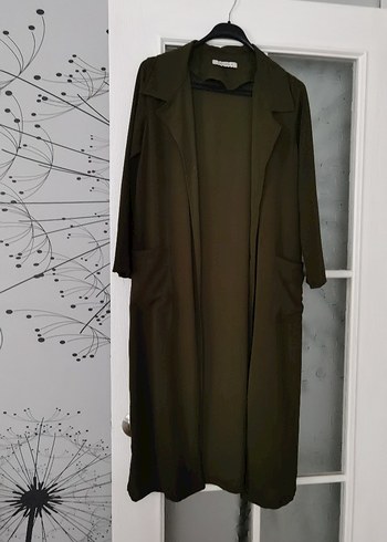 Kadın Haki Uzun Kesim Salaş Trençkot - Görsel 9