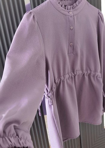 Düğmeli lila tesettur  ikili takim - Görsel 6