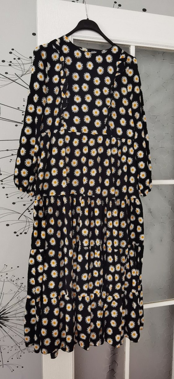 Çiçek Desenli Uzun Kadın Elbise - Görsel 3