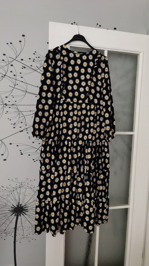 Çiçek Desenli Uzun Kadın Elbise - Görsel 2