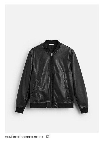 zara erkek suni deri bomber ceket