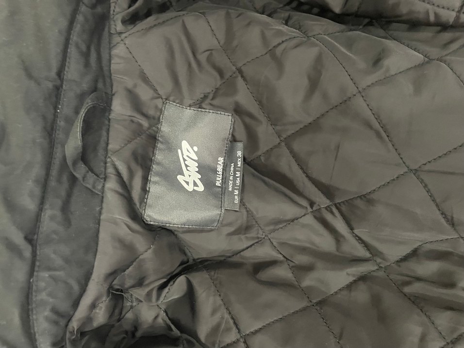 Siyah Erkek Ceket , Fermuarlı, Baskılı - Görsel 2