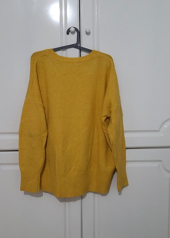 Dilvin Marka Sarı Hardal Uzun Kollu Örgü Kadın Kazak - Görsel 6