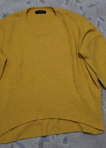 Dilvin Marka Sarı Hardal Uzun Kollu Örgü Kadın Kazak - Görsel 8