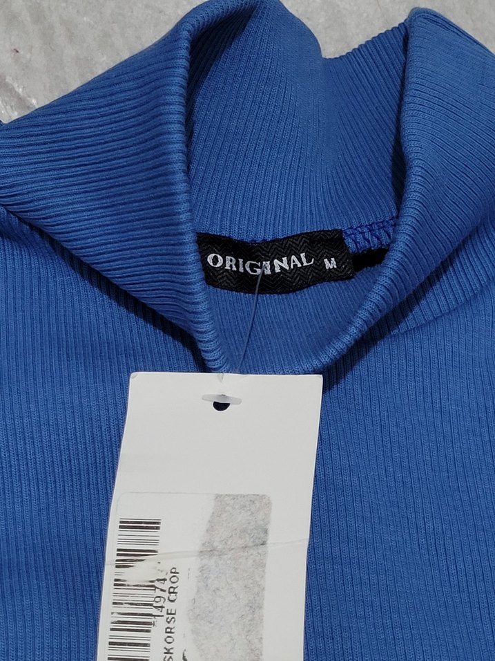 Mavi Kadın Balıkçı Yaka Uzun Kollu Bluz - Görsel 5