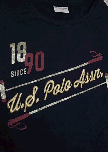 U.S. Polo Assn. Lacivert Pamuklu İnce Sweatshirt Tişört - Görsel 3