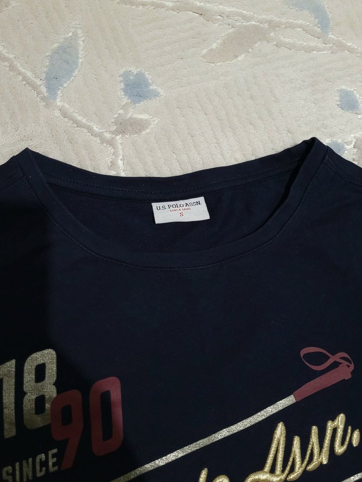 U.S. Polo Assn. Lacivert Pamuklu İnce Sweatshirt Tişört - Görsel 4