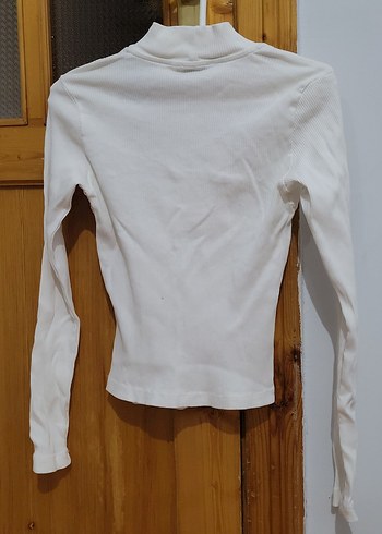 Beyaz Uzun Kollu Kare Yaka Kadın Bluz - Görsel 6