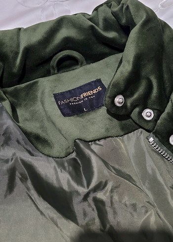 FASHION FRIENDS Yeşil Kadın Şişme Mont - Görsel 5