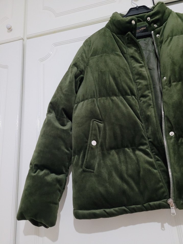 FASHION FRIENDS Yeşil Kadın Şişme Mont - Görsel 2