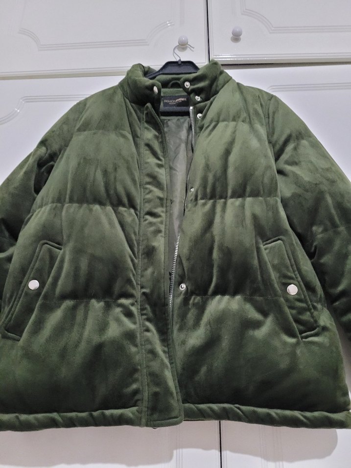 FASHION FRIENDS Yeşil Kadın Şişme Mont - Görsel 3