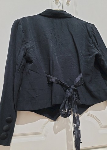 Kadın Vintage Siyah Blazer Ceket - Görsel 4