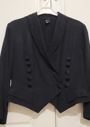 Kadın Vintage Siyah Blazer Ceket - Görsel 3