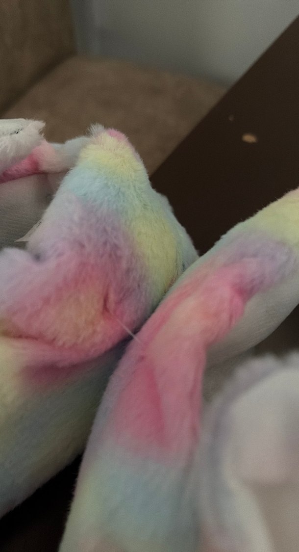 Kızlar İçin Renkli Bağlama Desenli Peluş Terlik - Görsel 3