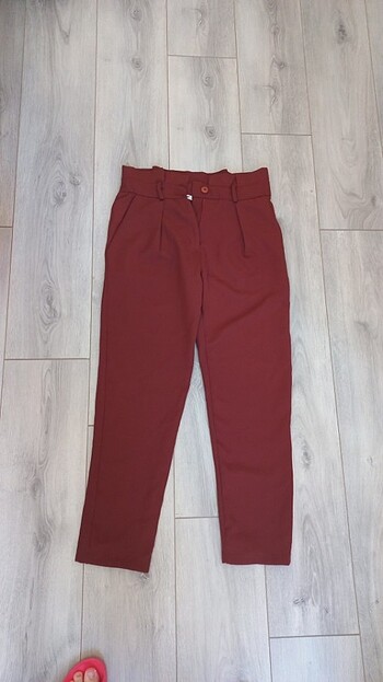 Kahverengi kumaş pantolon - Görsel 2