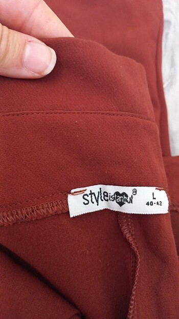 Kahverengi kumaş pantolon - Görsel 3