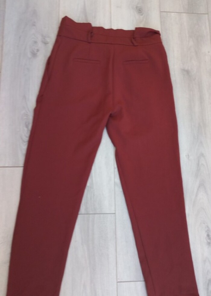 Kahverengi  kumaş pantolon - Görsel 4