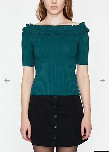 Koton zümrüt bluz - Görsel 3